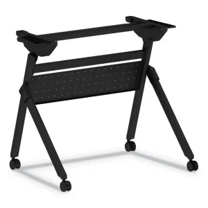 Flip And Nest Table Base, 55.88w X 23.63d X 28.5h, Black