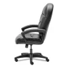 Pillow-Soft 2090 Series Leather Managerial Mid-Back Swivel/tilt Chair, Supports 300 Lb, 16.75″ To 21.25″ Seat Height, Black - Image 2