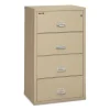 Insulated Lateral File, 4 Legal/letter-Size File Drawers, Parchment, 31.13″ X 22.13″ X 52.75″, 260 Lb Overall Capacity - Image 2