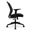 Essentials Mesh Back Fabric Task Chair With Arms, Supports Up To 275 Lb, Black Fabric Seat, Black Mesh Back, Black Base - Image 2