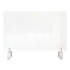 Clear Partition Extender With Attached Clamp, 42 X 3.88 X 30, Thermoplastic Sheeting - Image 2