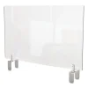 Clear Partition Extender With Attached Clamp, 48 X 3.88 X 30, Thermoplastic Sheeting
