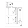 Cafe Wood Coat Stand, Ten Peg/five Hook, 21.67w X 21.67d X 69.33h, Espresso Brown - Image 2