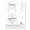 Garment Racks, Two-Sided, 2-Shelf Coat Rack, 6 Hanger/6 Hook, 44.8w x 21.67d x 70.8h, Silver/Wood - Image 2