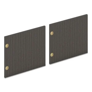 Pair of Mod Laminate Doors for 72″W Mod Desk Hutch, 17.87 x 14.83, Slate Teak