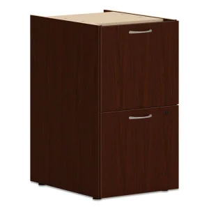 Mod Support Pedestal, Left Or Right, 2 Legal/letter-Size File Drawers, Traditional Mahogany, 15″ X 20″ X 28″