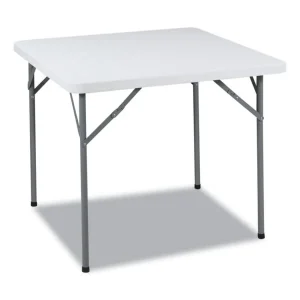 IndestrucTable Classic Folding Table, Square, 34″ x 34″ x 29″, Platinum Granite