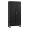 Assembled Storage Cabinet, 36w x 18.13d x 71.75h, Black - Image 2