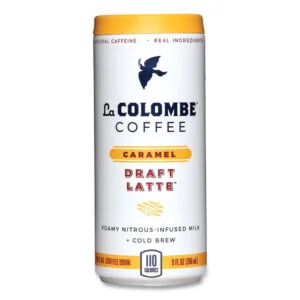 Cold Brew Draft Latte, Caramel, 9 Oz Can, 12/carton