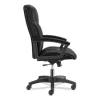 Hvl151 Executive High-Back Leather Chair, Supports Up To 250 Lb, 17.75″ To 21.5″ Seat Height, Black - Image 2