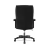 Hvl151 Executive High-Back Leather Chair, Supports Up To 250 Lb, 17.75″ To 21.5″ Seat Height, Black