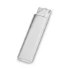 Jiffi-Cutter Compact Utility Knife with Retractable Blade, 3" Metal Handle, Chrome, 12/Box - Image 3