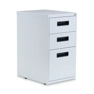 File Pedestal, Left Or Right, 3-Drawers: Box/box/file, Legal/letter, Light Gray, 14.96″ X 19.29″ X 27.75″