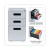 File Pedestal, Left Or Right, 3-Drawers: Box/box/file, Legal/letter, Light Gray, 14.96″ X 19.29″ X 27.75″ - Image 2