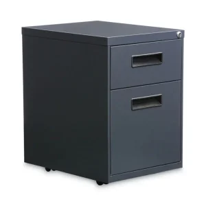 File Pedestal, Left Or Right, 2-Drawers: Box/file, Legal/letter, Charcoal, 14.96″ X 19.29″ X 21.65″