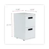 File Pedestal, Left Or Right, 2 Legal/letter-Size File Drawers, Light Gray, 14.96″ X 19.29″ X 27.75″ - Image 3