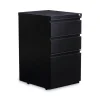 File Pedestal With Full-Length Pull, Left Or Right, 3-Drawers: Box/box/file, Legal/letter, Black, 14.96″ X 19.29″ X 27.75″