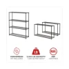 All-Purpose Wire Shelving Starter Kit, Four-Shelf, 60w x 18d x 72h, Black Anthracite Plus - Image 3