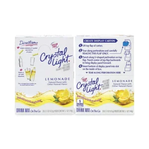 On-The-Go Sugar-Free Drink Mix, Lemonade, 0.17 oz Single-Serving Tubes, 30/Pack, 2 Packs/Carton, Ships in 1-3 Business Days