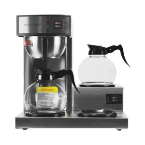 Three-Burner Low Profile Institutional Coffee Maker, 36-Cup, Stainless Steel
