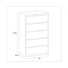 Lateral File Cabinet, 5 Letter/Legal/A4-Size File Drawers, Putty, 30 x 18.62 x 67.62 - Image 2