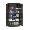 Assembled 72″ High Heavy-Duty Welded Storage Cabinet, Four Adjustable Shelves, 36w X 18d, Black - Image 3