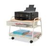 Onyx Under Desk Machine Stand, Metal, 1 Shelf, 1 Drawer, 1 Bin, 100 lb Capacity, 21″ x 16″ x 17.5″, White - Image 2