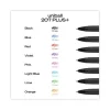 207 Plus+ Gel Pen, Retractable, Medium 0.7 mm, Assorted Ink Colors, Black Barrel, 6/Pack - Image 2