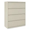 Lateral File, 4 Legal/Letter-Size File Drawers, Putty, 42″ x 18.63″ x 52.5″