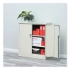Assembled 42″ High Heavy-Duty Welded Storage Cabinet, Two Adjustable Shelves, 36w X 18d, Putty - Image 2