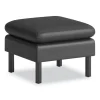 Parkwyn Series Ottoman, 23″ x 23″ x 17.5″, Black