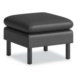 Parkwyn Series Ottoman, 23″ x 23″ x 17.5″, Black