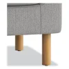 Parkwyn Series Ottoman, 23″ x 23″ x 17.5″, Gray/Oak - Image 2