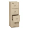 Compact Turtle Insulated Vertical File, 1-Hour Fire Protection, 4 Legal/letter File Drawer, Parchment, 17.75 X 22.13 X 52.75 - Image 2