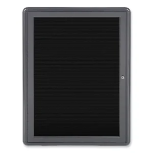 Enclosed Letterboard, 24.13 x 33.75, Gray Powder-Coated Aluminum Frame, Ships in 7-10 Business Days