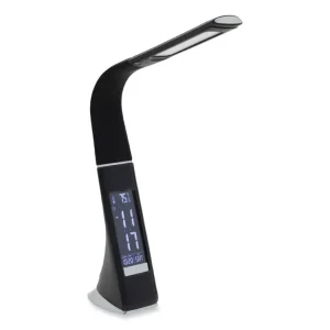 LRD Task Lamp with Digital Display, Gooseneck, 16″ High, Black, Ships in 4-6 Business Days