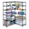 Industrial Add-On Unit, Four-Shelf, 36w x 24d x 72h, Steel, Black, Ships in 1-3 Business Days - Image 2