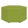 Learn 30″ Hexagon Vinyl Ottoman, 30w x 30d x 18h, Green, Ships in 1-3 Business Days