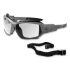 Skullerz Loki Safety Glasses/Goggles, Matte Gray Nylon Impact Frame, Anti-Fog Clear Polycarb Lens, Ships in 1-3 Business Days - Image 2