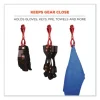 Squids 3400 Dual Clip Glove Clip Holder, 1 x 1 x 6.5, Acetal Copolymer, Red, Ships in 1-3 Business Days - Image 3