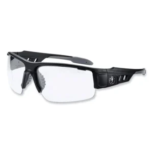 Skullerz Dagr Safety Glasses, Matte Black Nylon Impact Frame, Clear Polycarbonate Lens, Ships in 1-3 Business Days