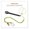 Squids 3100 Lanyard w/Aluminum Carabiner + Cinch-Loop, 10 lb Max Work Capacity, 42" to 54", Lime, Ships in 1-3 Business Days - Image 2