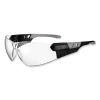 Skullerz Saga Frameless Safety Glasses, Black Nylon Impact Frame, Indoor/Outdoor Polycarb Lens, Ships in 1-3 Business Days