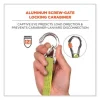 Squids 3100 Lanyard w/Aluminum Carabiner + Cinch-Loop, 10 lb Max Work Capacity, 35" to 45", Lime, Ships in 1-3 Business Days - Image 2