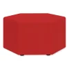 Learn 30″ Hexagon Vinyl Ottoman, 30w x 30d x 18h, Red, Ships in 1-3 Business Days