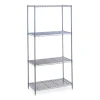 Industrial Wire Shelving, Four-Shelf, 48w x 24d x 72h, Metallic Gray, Ships in 1-3 Business Days