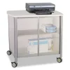 Impromptu Deskside Machine Stand, Metal, 3 Shelves, 100 lb Capacity, 26.25″ x 21″ x 26.5″, Gray