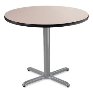 Cafe Table, 36″ Diameter x 36h, Round Top/X-Base, Gray Nebula Top, Gray Base, Ships in 7-10 Business Days