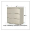 Lateral File, 3 Legal/Letter/A4/A5-Size File Drawers, Putty, 42″ x 18.63″ x 40.25″ - Image 2