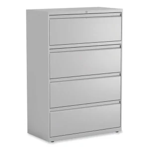 Lateral File, 4 Legal/Letter-Size File Drawers, Light Gray, 36″ x 18.63″ x 52.5″